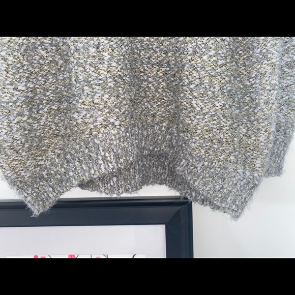 Fuzzy Chunky Knit Boucle Sweater | Jennifer Lopez | Gold Metallic Sweater |NWT | - Picture 13 of 15